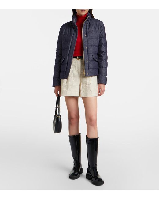 Moncler Blue Bessettez Cotton Down Jacket
