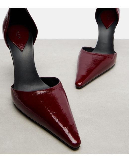 Alaïa Red 90 Leather Pumps