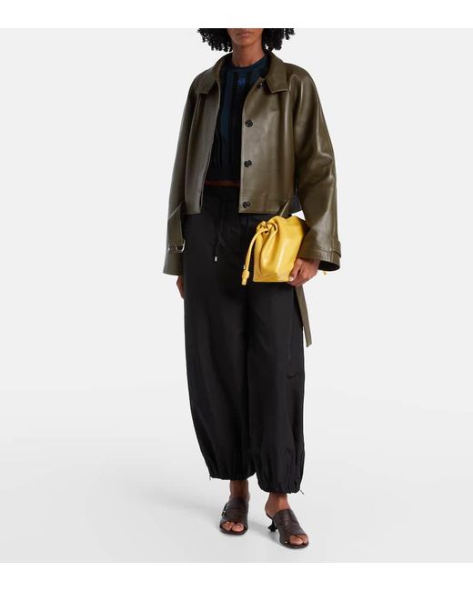 Loewe Yellow Clutch Flamenco Medium Aus Leder