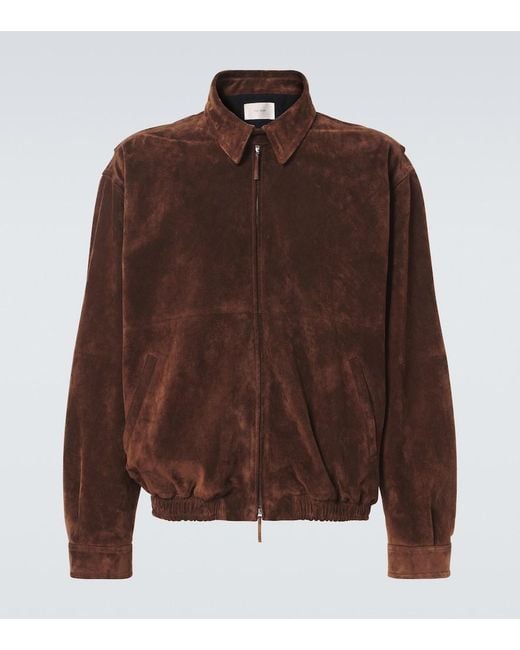 The Row Brown Ronan Suede Blouson for men