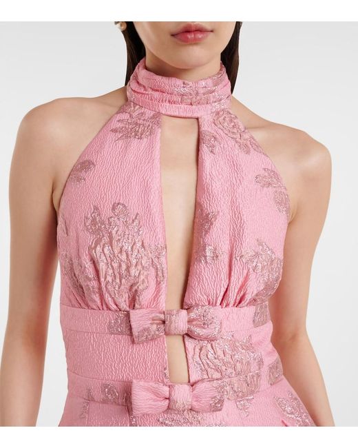Rebecca Vallance Pink Benette Brocade Cocktail Dress