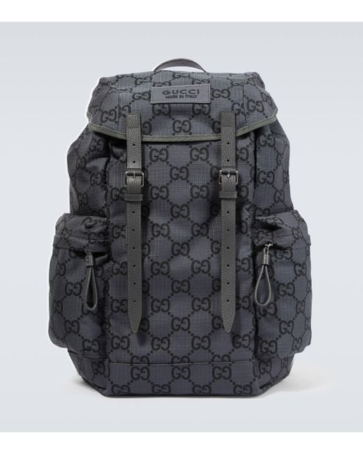 Gucci Gray GG Large Backpack for men