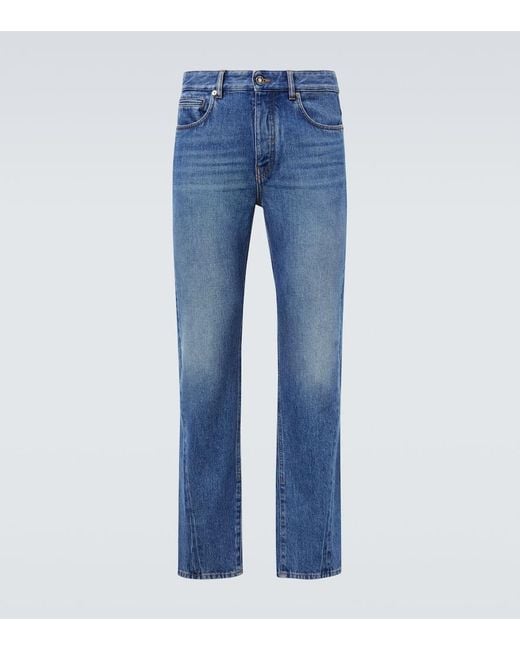 Givenchy Blue Couture Seam Straight Jeans for men