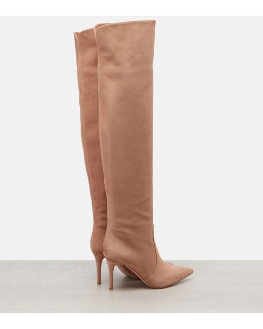 Gianvito Rossi Brown Hansen 85 Leather Knee-High Boots