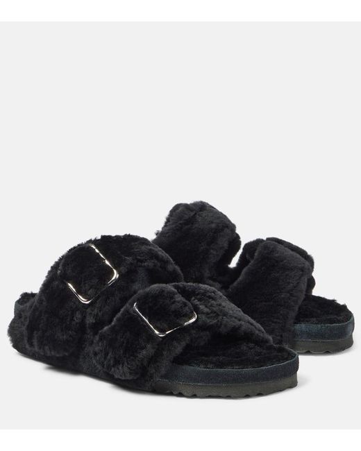 Birkenstock Black Arizona Shearling Sandals