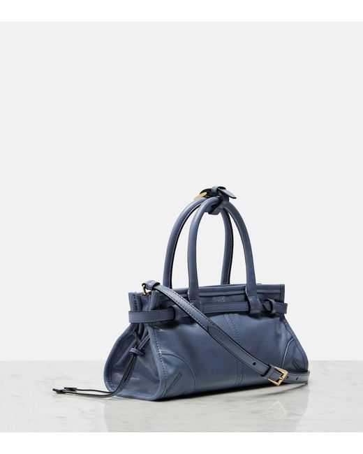 Prada Blue Bonnie Mini Leather Top-Handle Bag
