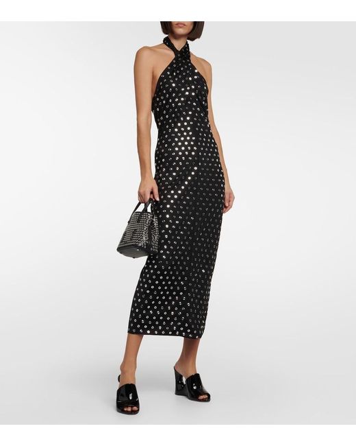 Alaïa Black Mina 20 Embellished Leather Tote Bag