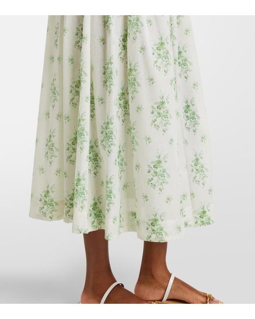 Doen White Midikleid Ischia Aus Baumwolle