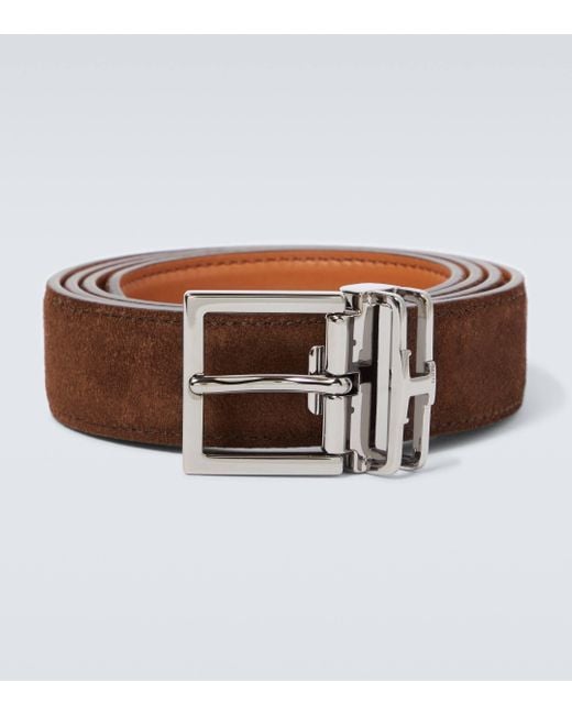 Tod's Brown Reversible Leather Belt for men