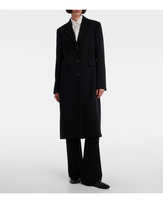 The Row Black Cerys Wool-Blend Coat