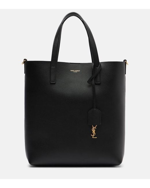 Saint Laurent Black Toy N/s Leather Shopper Tote
