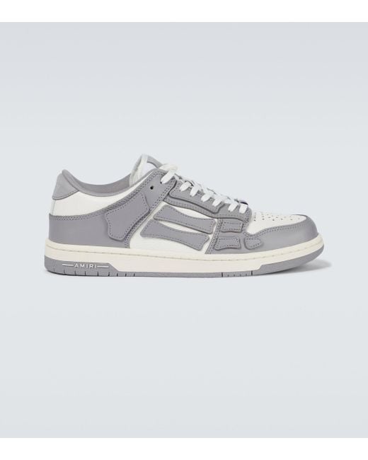 Amiri Gray Skeleton Low-top Sneakers for men