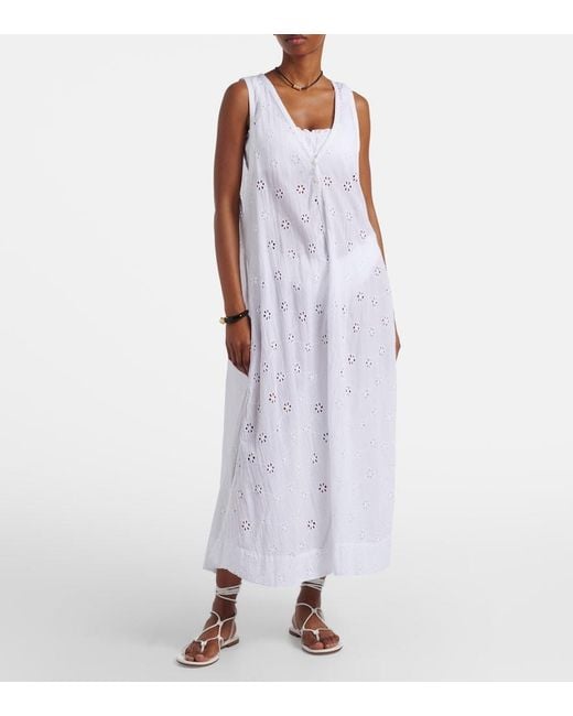Polo Ralph Lauren White Broderie Anglaise Cotton Beach Dress