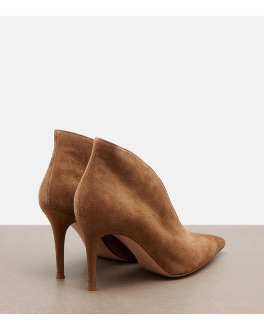 Gianvito Rossi Brown Vania Suede Pumps