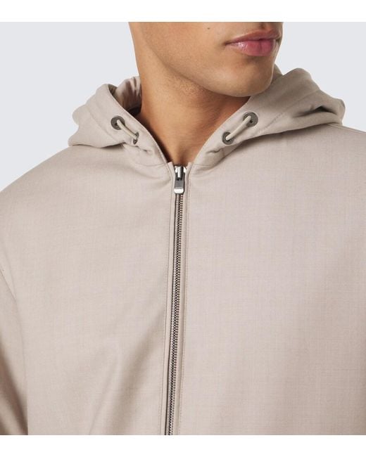Agnona Natural Hooded Wool Jacket for men