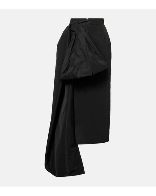 Givenchy Black Maxirock Aus Taft