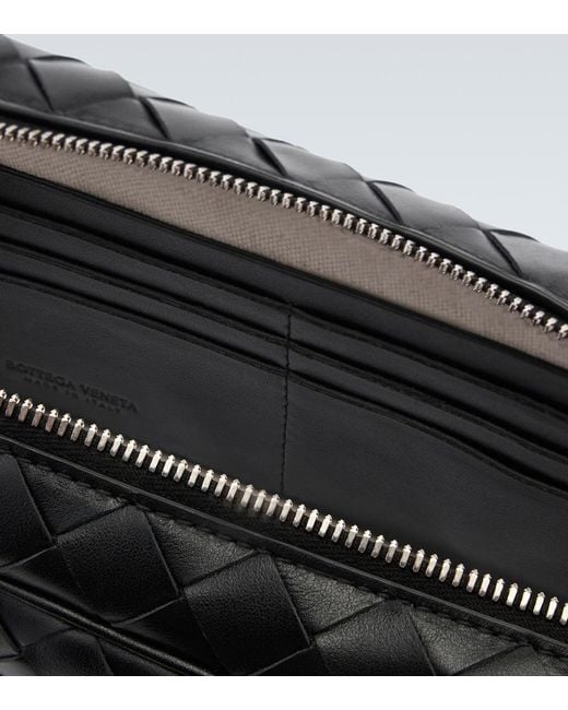 Bottega Veneta Black Intrecciato Leather Wallet for men