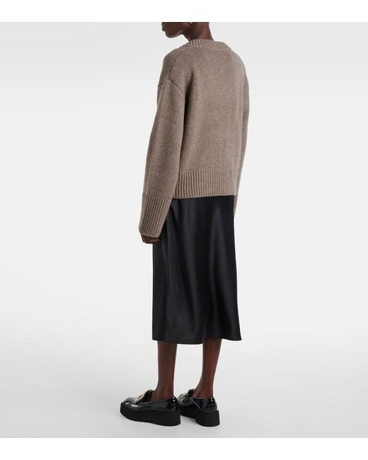 Lisa Yang Gray Pullover Aletta Aus Kaschmir