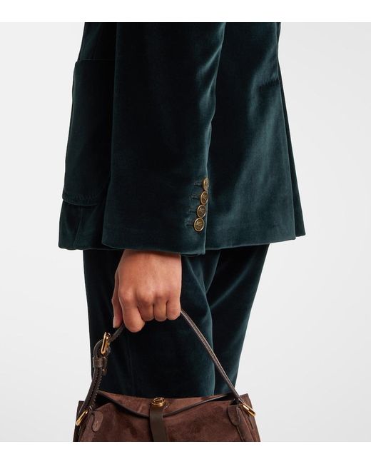 Etro Green Single Button Front Blazer
