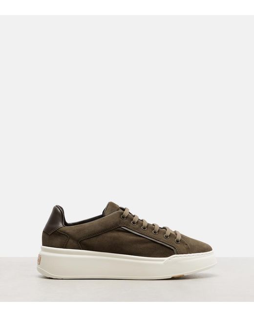 Max Mara Brown Suede Platform Sneakers