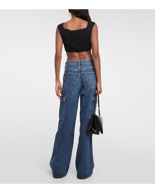 Agolde Blue Minka Denim Cargo Pants