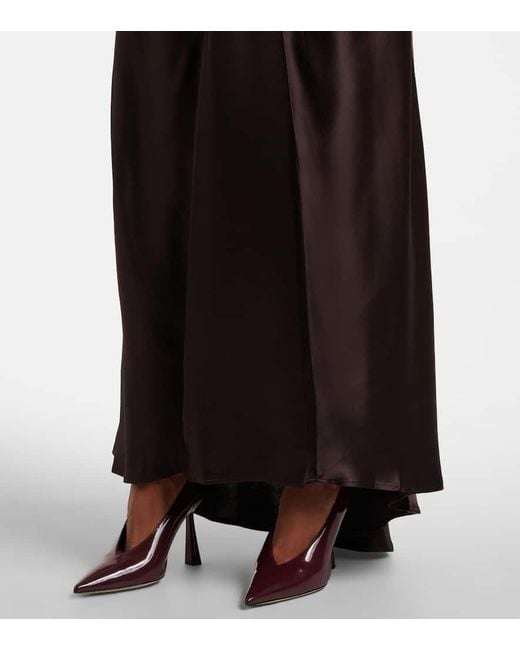 Staud Black Wayfaring Gathered Strapless Midi Dress