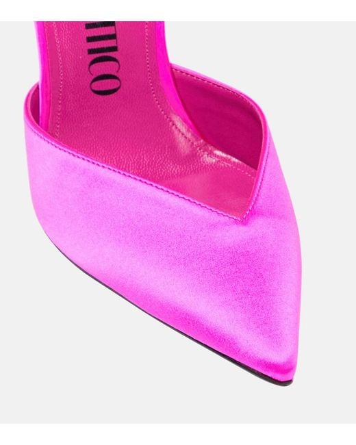 The Attico Pink Perine 105 Satin Pumps
