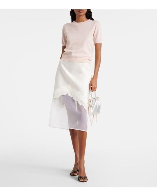 Jimmy Choo White Drawstring Mini Embellished Leather Shoulder Bag