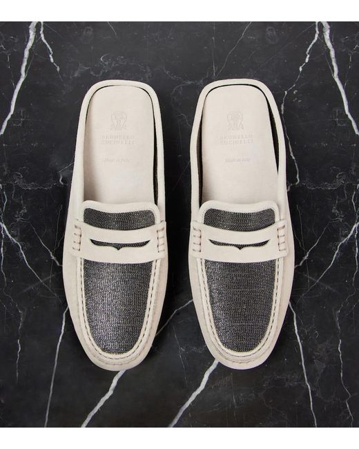Mules di Brunello Cucinelli in White
