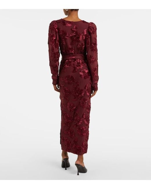 ROTATE BIRGER CHRISTENSEN Red Midikleid Aus Mesh