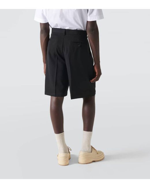 Bermudas Le Short Melo De Lana Jacquemus de hombre de color Black