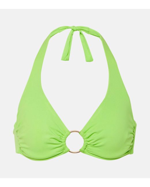 Melissa Odabash Green Brussels Halterneck Bikini Top