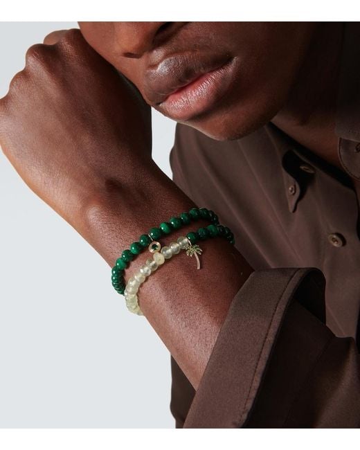Sydney Evan Green 14Kt Set Of 2 Bracelets With Emeralds And Diamonds for men