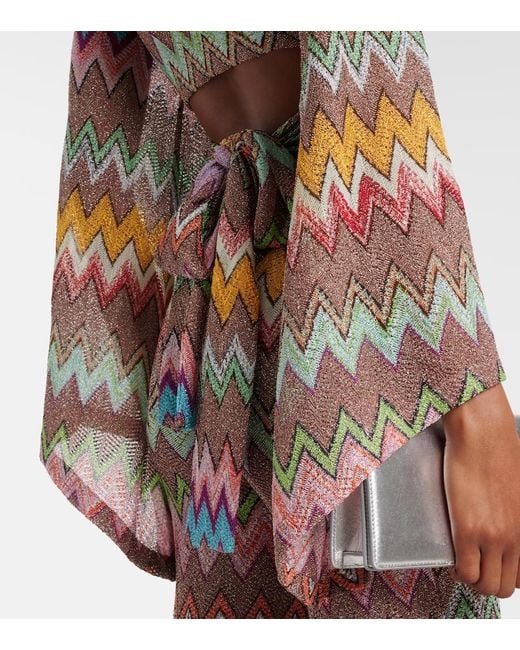 Missoni Multicolor Zigzag Lame Crop Top