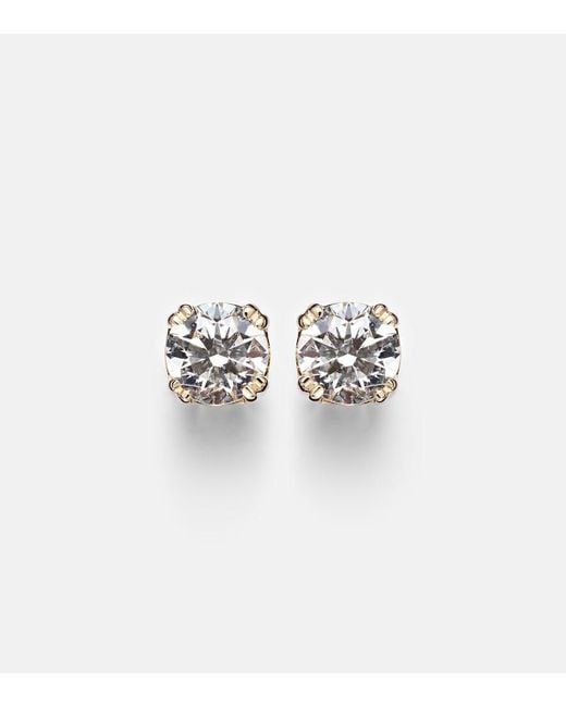 STONE AND STRAND White 14Kt Earrings With Diamonds