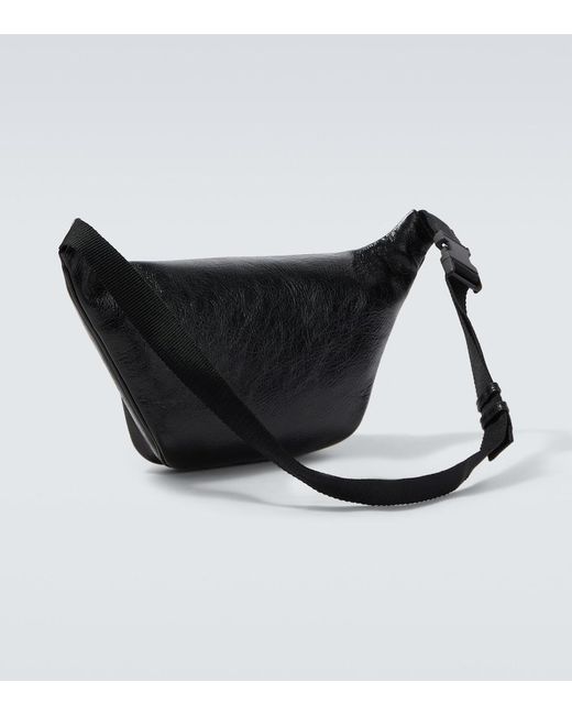 Balenciaga Black Explorer Leather Belt Bag for men