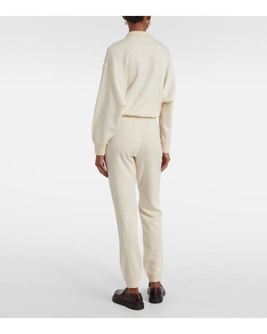 Loro Piana White Cocooning Cashmere Polo Sweater