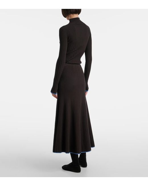 Proenza Schouler Black Label Carly Ribbed-Knit Midi Skirt