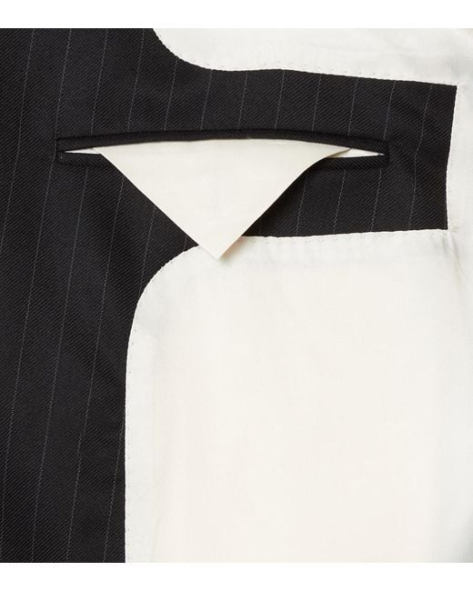 Givenchy Black Pinstripe Wool Blazer for men