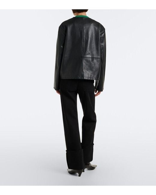 Agolde Black Big Cuff Wide-Leg Jeans
