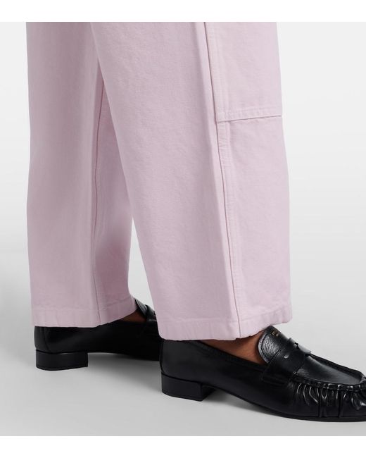 Prada Pink Cotton Canvas Cargo Pants