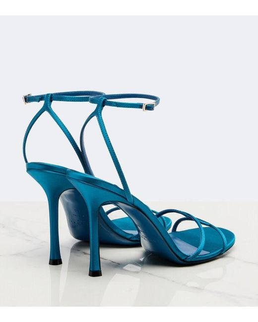 Jimmy Choo Blue 1998 Leo Satin Sandals