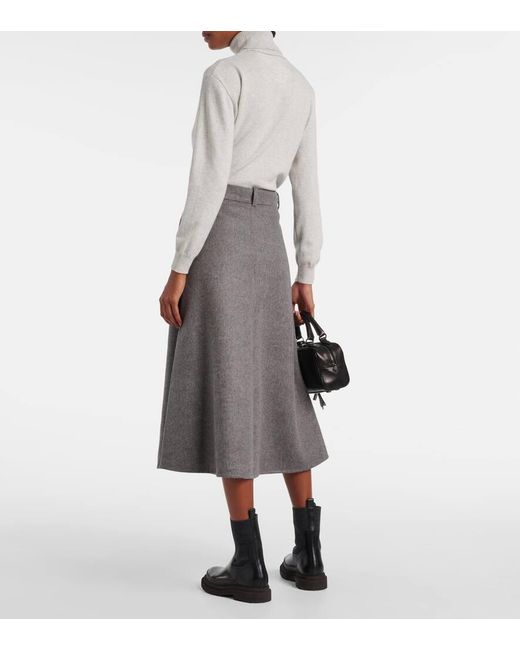 Brunello Cucinelli Gray Ausgestellter Rock