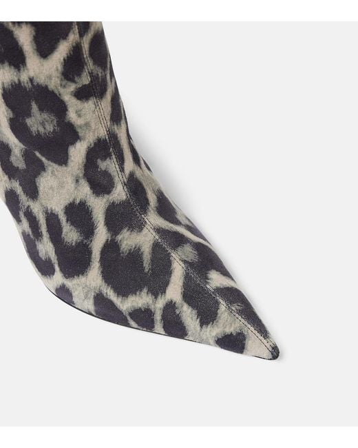 Paris Texas Black Jessica 105 Calf Hair Knee-High Boots