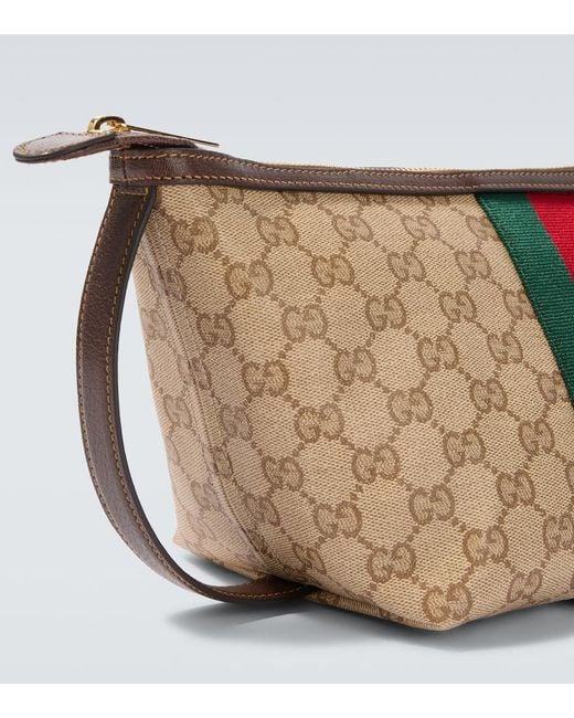 Gucci Brown Essence Classic Gg Canvas Toiletry Bag for men