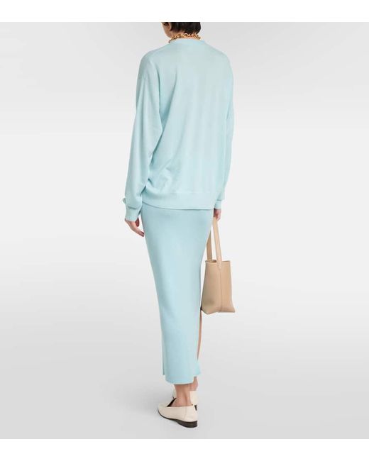 Lisa Yang Blue Cia Oversized Cashmere Cardigan