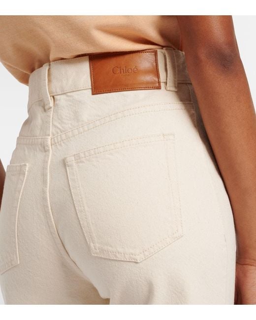 Chloé Natural High-Rise Flared Jeans