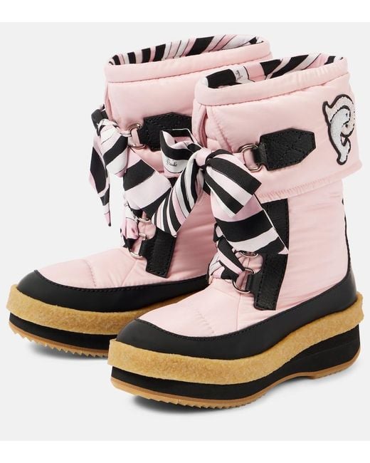 Emilio Pucci Pink Iride Snow Boots