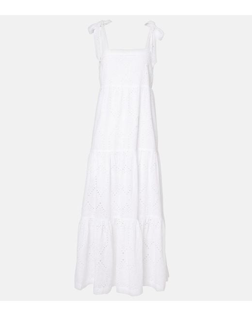 Heidi Klein White Rhode Island Broderie Anglaise Maxi Dress