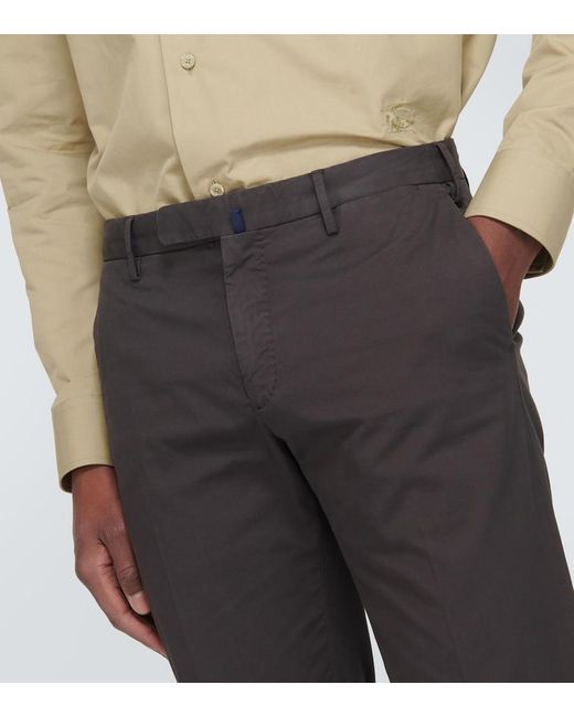 Slowear Gray Cotton-Blend Slim Pants for men